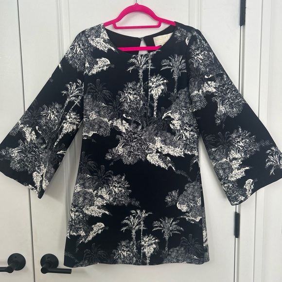 Mestiza New York Dresses & Skirts - $295 MESTIZA New York size S Midy Mini Dress Bell Slv Black Tropical Floral